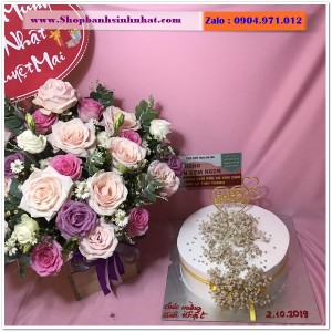 Combo Bánh Kem & Hoa Tươi - MM79